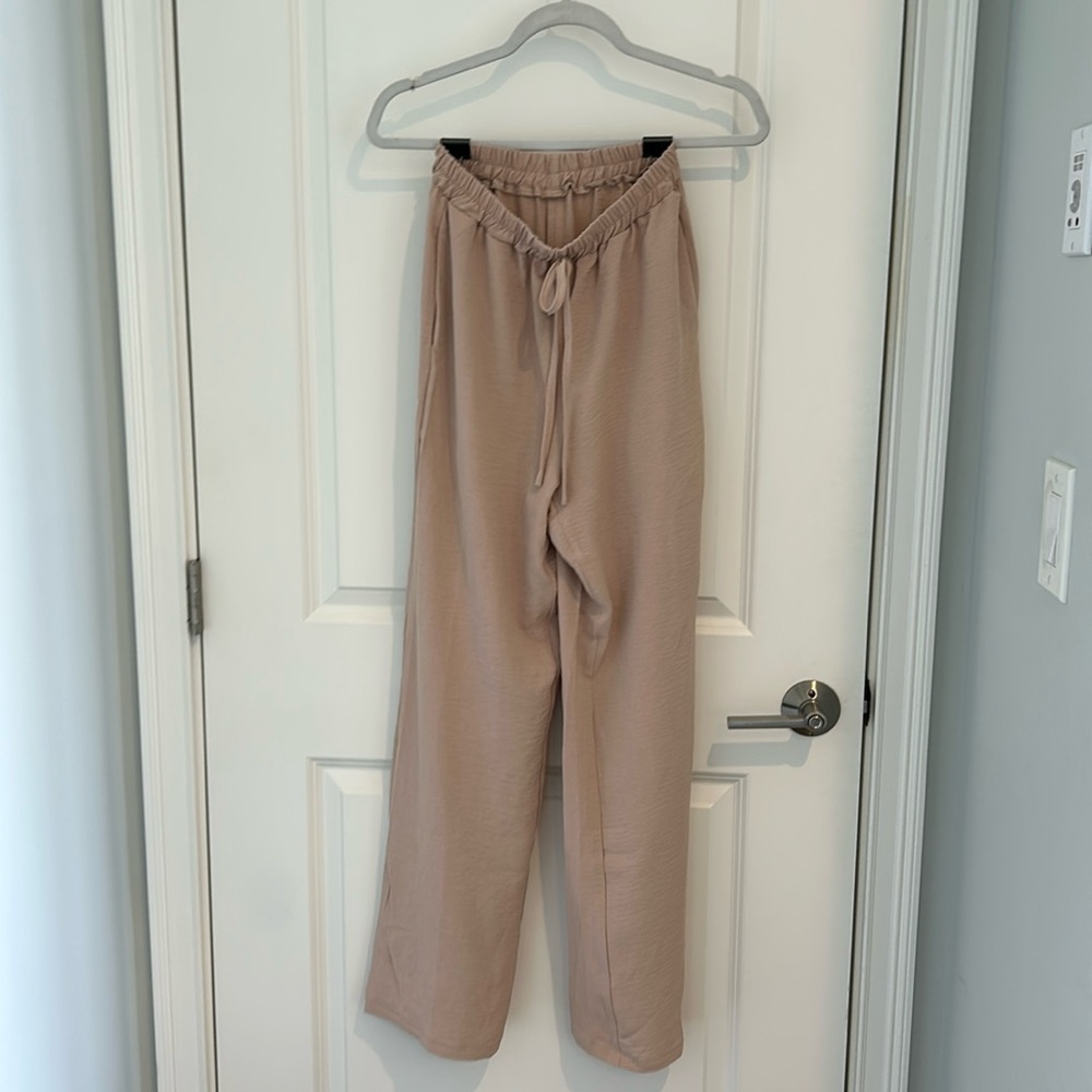 Tan Flowy Pant